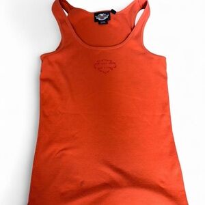 Y2K Harley-Davidson Vintage Rhinestone Logo Tank Top